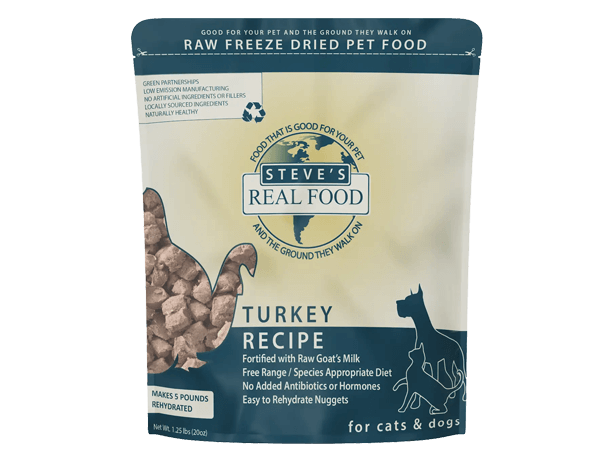 Steve's Real Food Turkey Recipe Freeze-Dried Dog & Cat Food