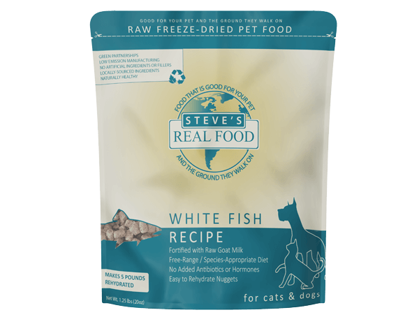 Steve's Real Food Whitefish Recipe Freeze-Dried Dog & Cat Food