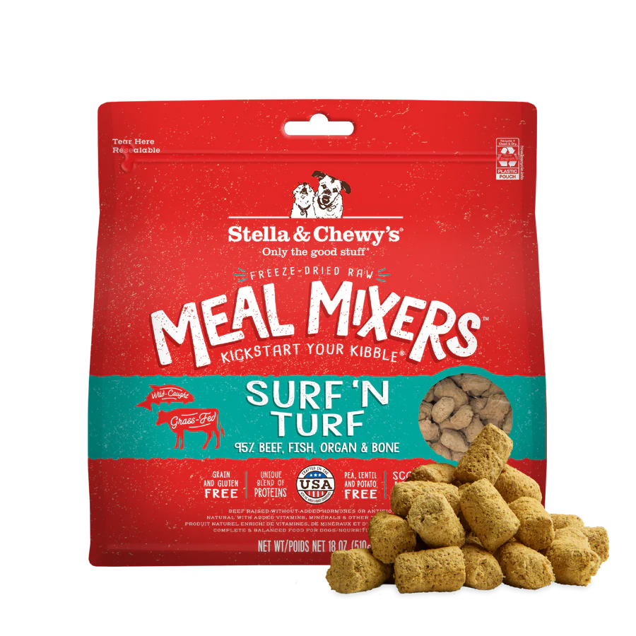 Stella & Chewy's Meal Mixers Surf N' Turf Freeze-Dried Dog Food