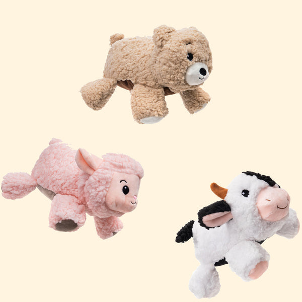 GROWL Fuzzaroos Coco the Cow Plush Dog Toy, additional view 1