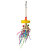A&E Confetti Cannon Loofah Hanging Caged Bird Toy