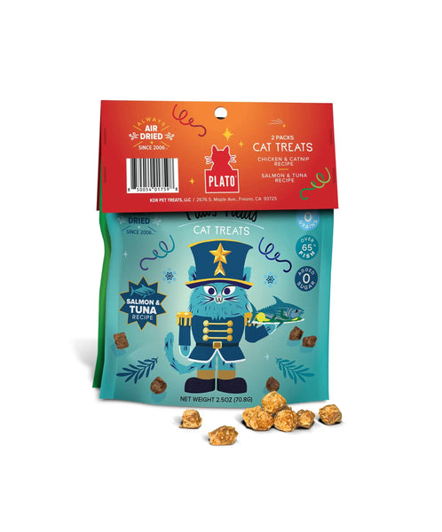 Plato Paws & Claws Holiday Two Pack Air-Dried Cat Treats, additional view 1