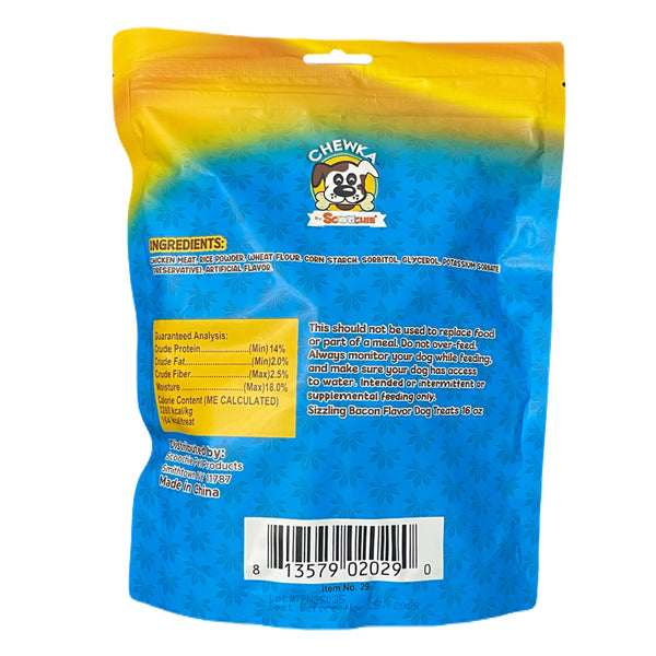 Chewka Sizzling Bacon Flavor Dog Treats 16 oz, additional view 1