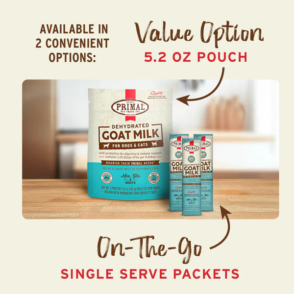 Primal Dehydrated Goat Milk for Cats & Dogs