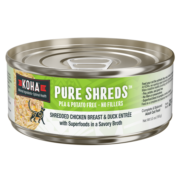KOHA Pure Shreds Grain Free Wet Cat Food 5.5 oz, Case of 12, additional view 1