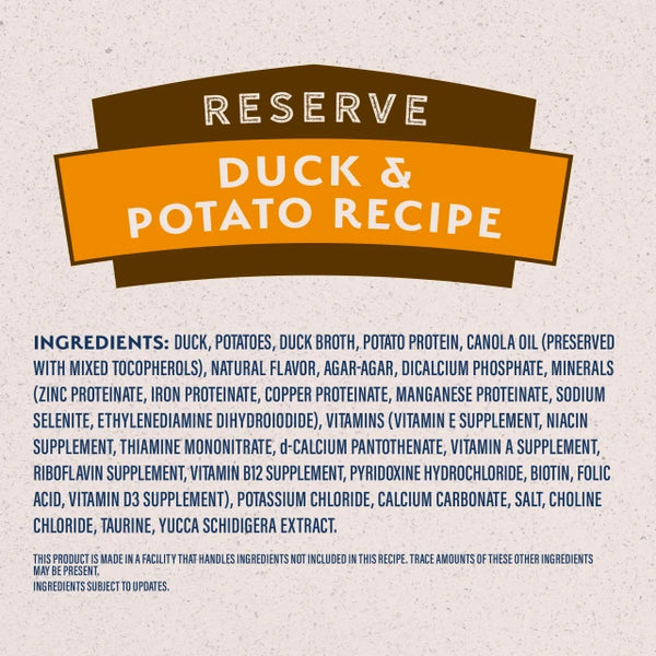 Natural Balance Limited Ingredient Reserve Duck and Potato Canned Dog Food - SPECIAL ORDER