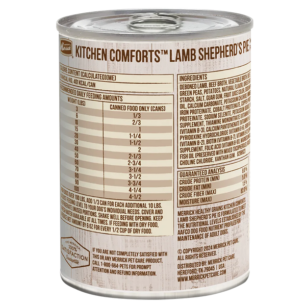 Merrick Kitchen Comforts Lamb Shepherd's Pie Wet Dog Food
