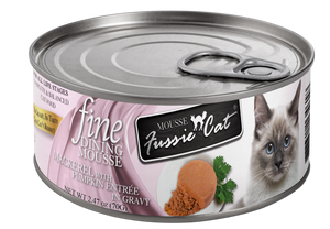 Fussie Cat Fine Dining Mousse Mackerel with Pumpkin Entree in Gravy Wet Cat Food