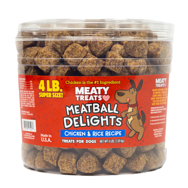 Meaty Treats Meatball Delights Chicken & Rice Dog Treats