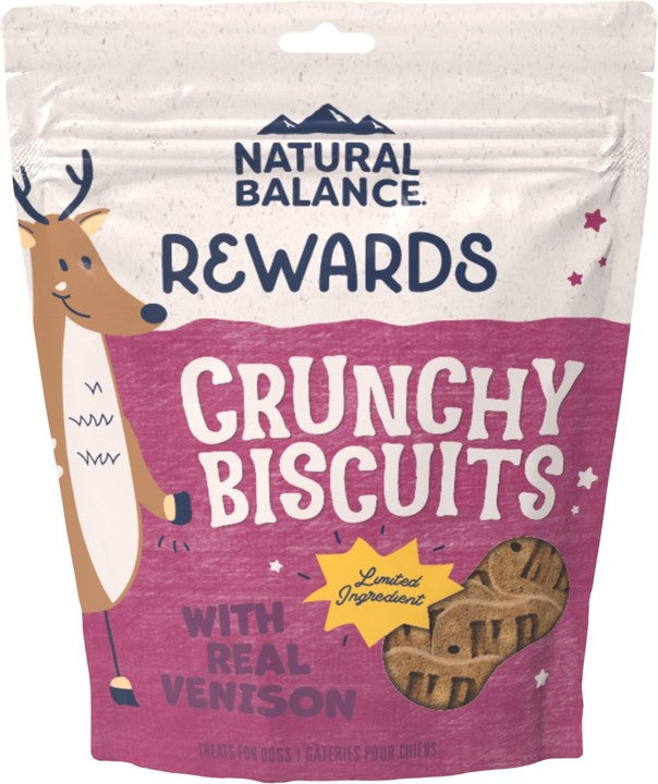 Natural Balance Crunchy Biscuits With Real Venison Recipe Dog Treats