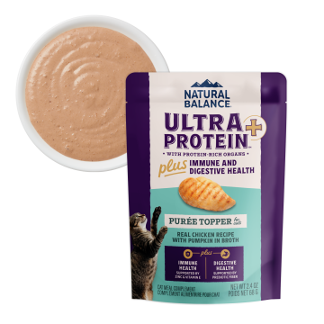 Natural Balance Ultra Protein+ Puree Cat Food Topper 2.4 oz, Case of 24