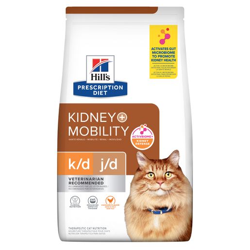 Hills Prescription Diet K/D + J/D Mobility Chicken Dry Cat Food