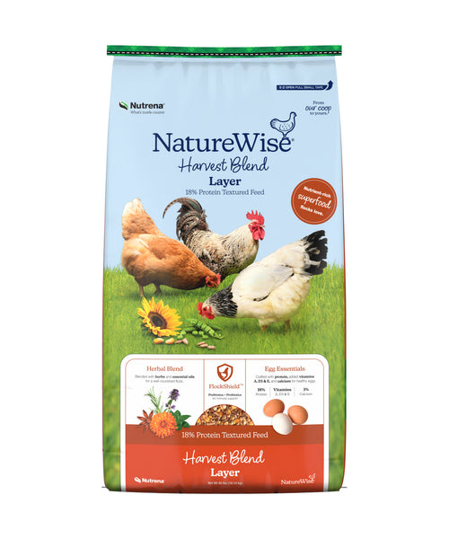 NatureWise Harvest Blend Layer 18% Protein Textured Feed bag