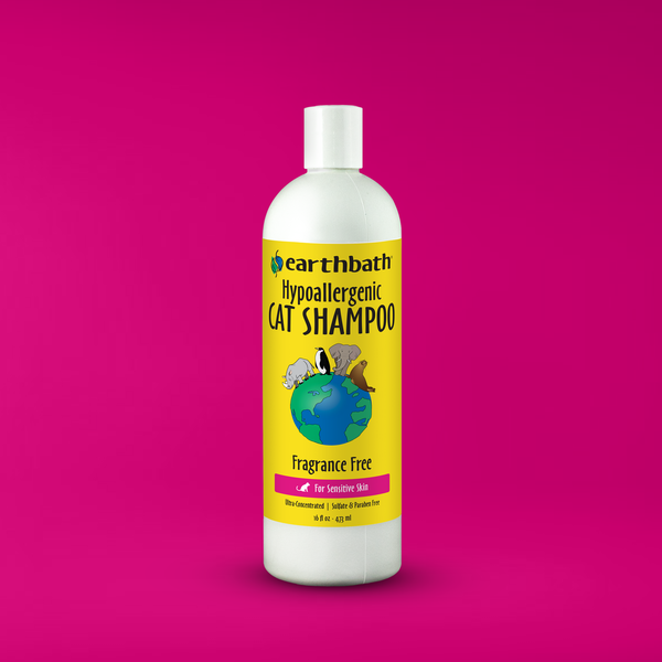earthbath Hypoallergenic Cat Shampoo, Fragrance Free, 16 oz, additional view 1