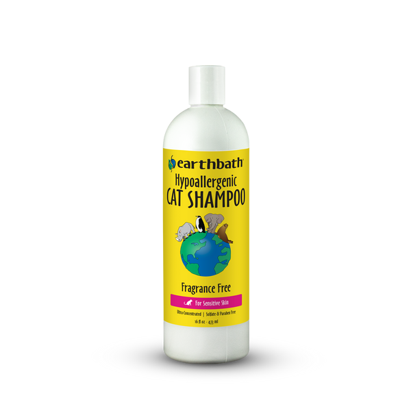 earthbath Hypoallergenic Cat Shampoo, Fragrance Free, 16 oz
