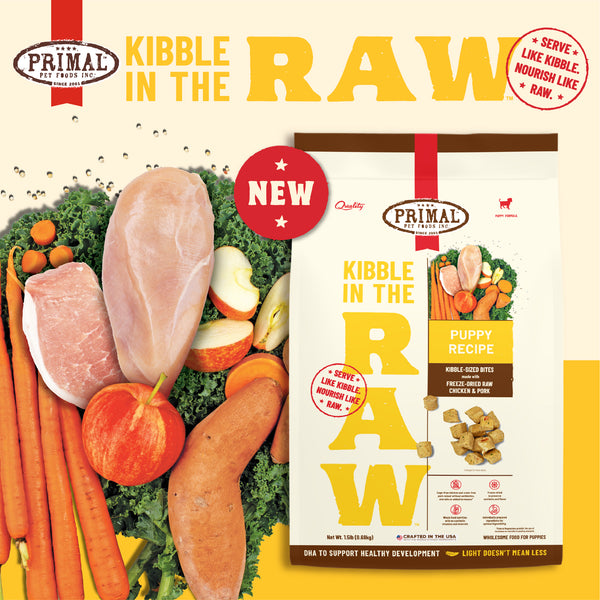 Primal Kibble in the Raw Freeze-Dried Chicken & Pork - Puppy Food