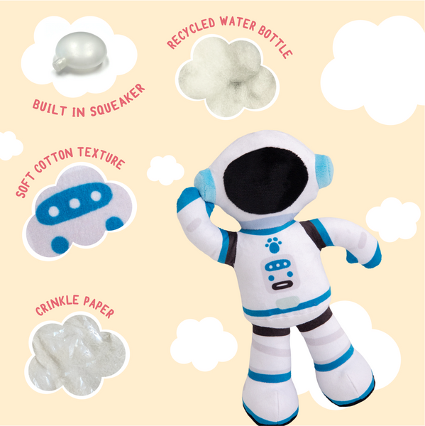 Snugarooz Apollo the Astronaut Plush Dog Toy