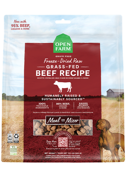 Open Farm Grass Fed Beef Freeze Dried Dog Food