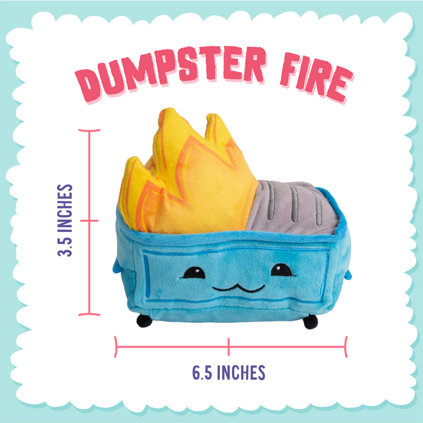 Snugarooz Dumpster Fire Plush Dog Toy