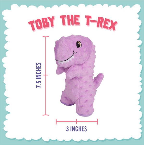 Snugarooz Toby the T-Rex Plush Dog Toy