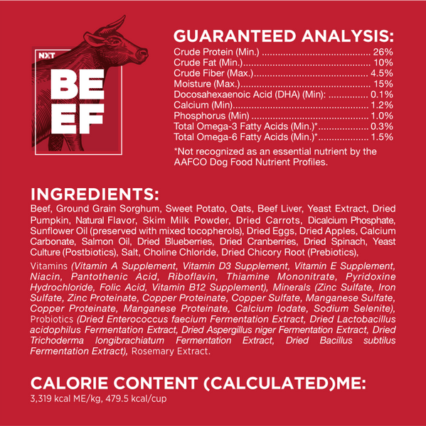 NexTrition Beef Recipe Premium Cold Pressed Dog Food