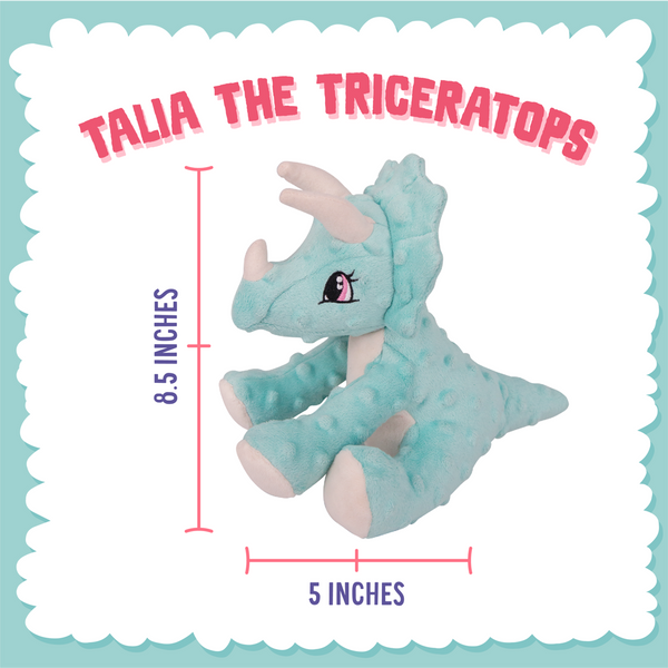 Snugarooz Talia the Triceratops Plush Dog Toy