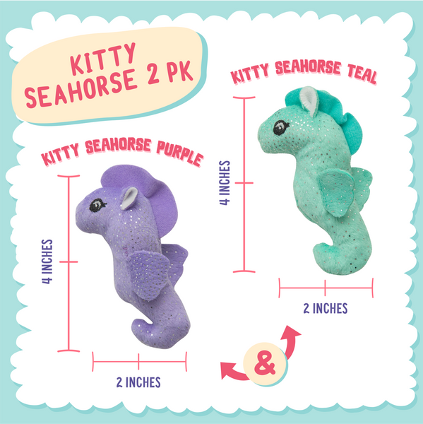 Snugarooz Kitty 2-Pack Seahorse with Catnip Cat Toy