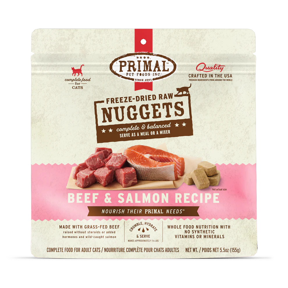 Primal Nuggets Beef & Salmon Freeze-Dried Cat Food