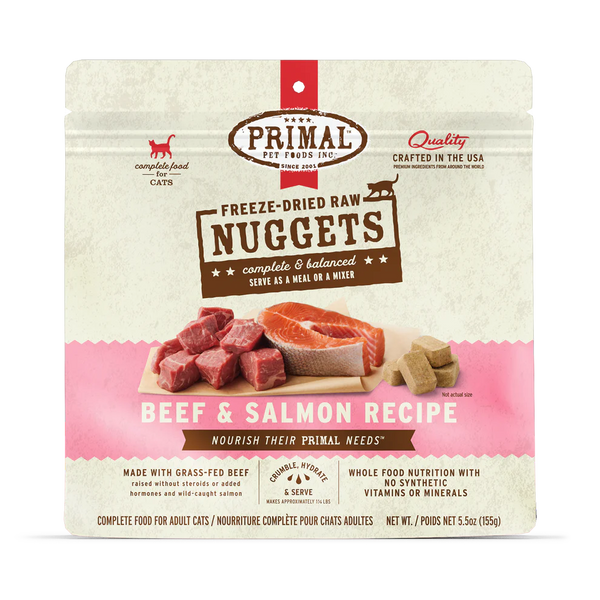 Primal Nuggets Beef & Salmon Freeze-Dried Cat Food