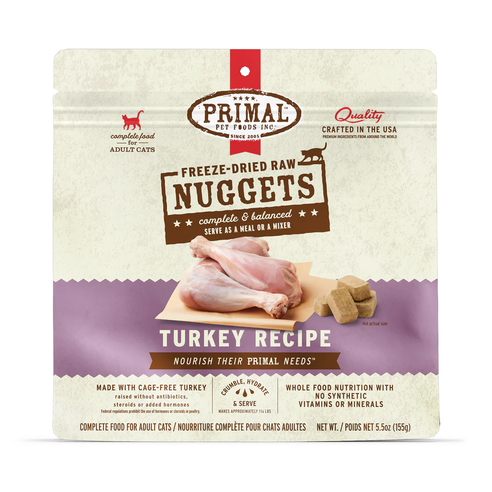 Primal Nuggets Turkey Freeze-Dried Cat Food