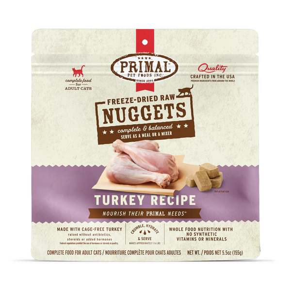 Primal Nuggets Turkey Freeze-Dried Cat Food