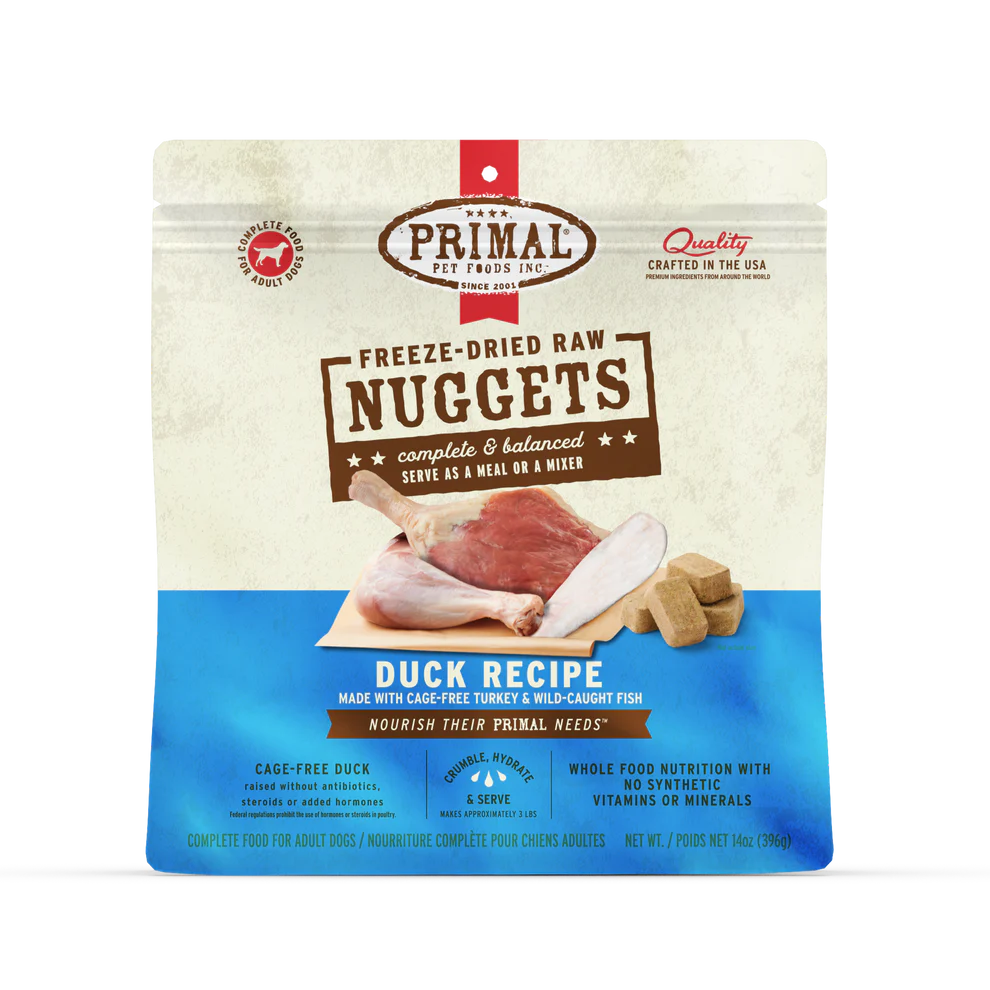 Primal Nuggets Duck Freeze-Dried Dog Food