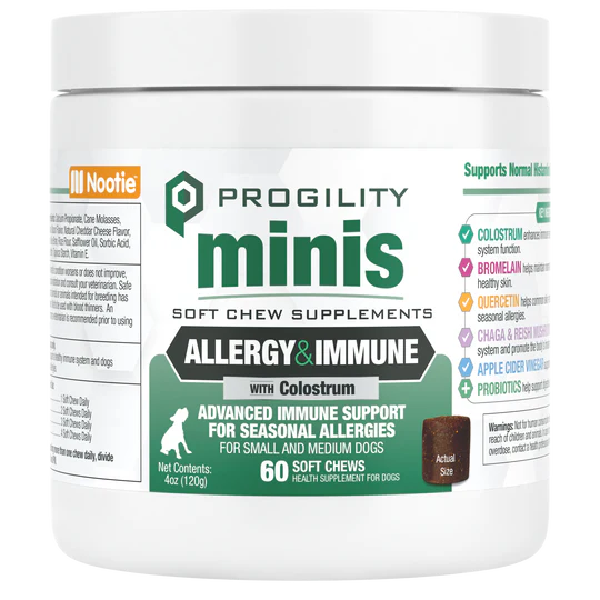 Progility Allergy & Immunity with Colostrum Soft Chews for Dogs
