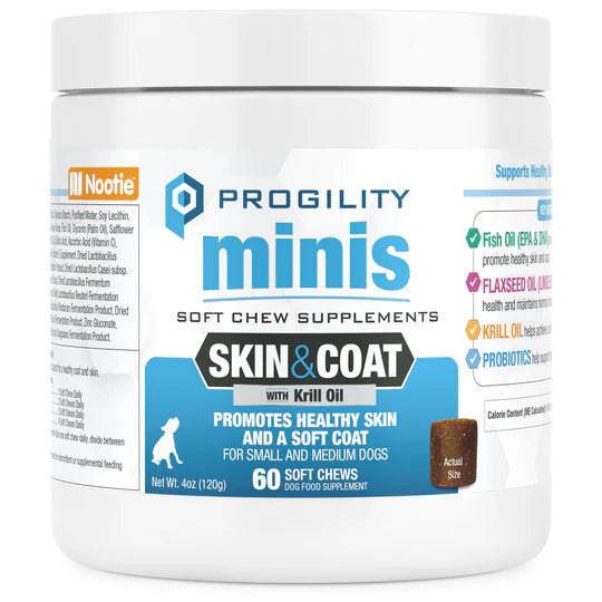 Progility Skin & Coat with Krill Oil Soft Chews for Dogs