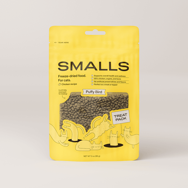 Smalls Freeze-Dried Puffy Bird Cat Food