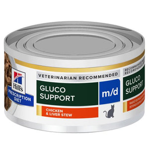 Hill's Prescription Diet m/d Gluco Support Chicken & Liver Stew Wet Cat Food