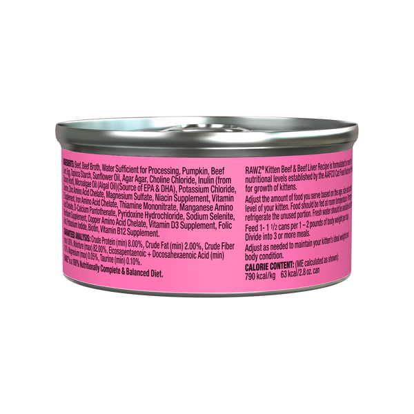 RAWZ Kitten Pate Wet Cat Food 2.8 oz, Case of 18, additional view 2