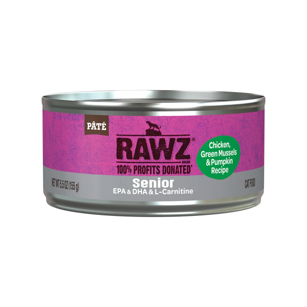 RAWZ Senior Pate Wet Cat Food 5.5 oz, Case of 24, additional view 1