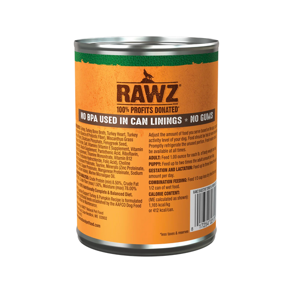 RAWZ Digestive Support Turkey & Pumpkin Pate Wet Dog Food, additional view 1