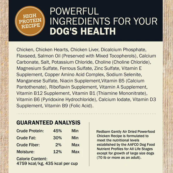 Red Barn Air Dried High Protein Chicken Recipe Dog Food