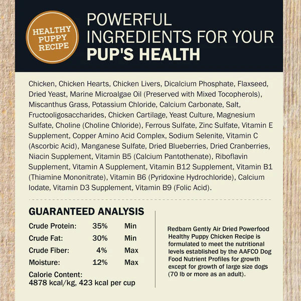Red Barn Air Dried Healthy Puppy Chicken Recipe Dog Food