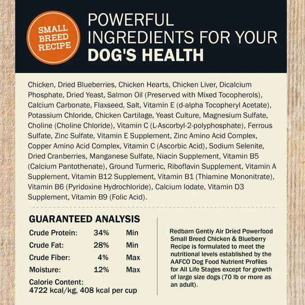 Red Barn Air Dried Small Breed Chicken & Blueberry Recipe Dog Food