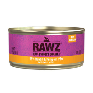 RAWZ 96% Rabbit and Pumpkin Pate Wet Cat Food