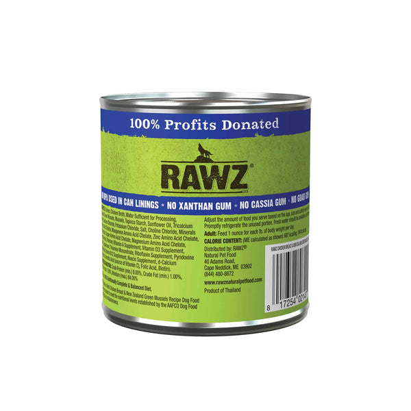 Rawz Hunks in Broth Chicken Breast & New Zealand Green Mussels Wet Dog Food