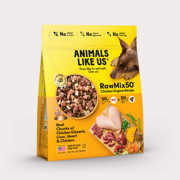 Animals Like Us Freeze-Dried RawMix50 Chicken Organs Recipe Dog Food