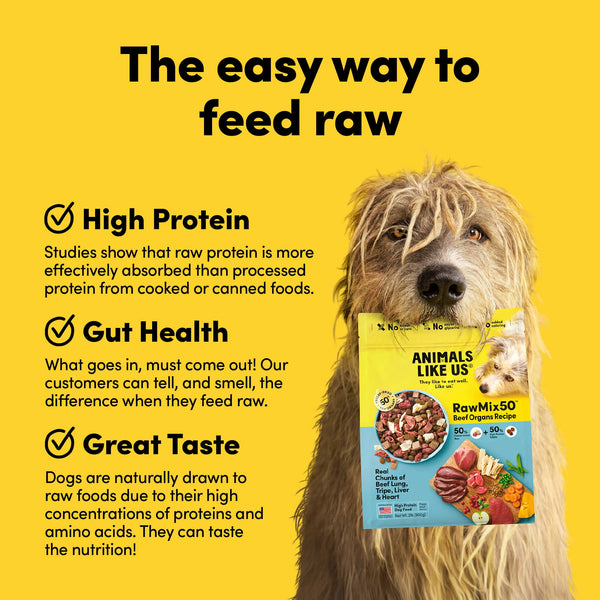 Animals Like Us Freeze-Dried RawMix50 Beef Organs Recipe Dog Food