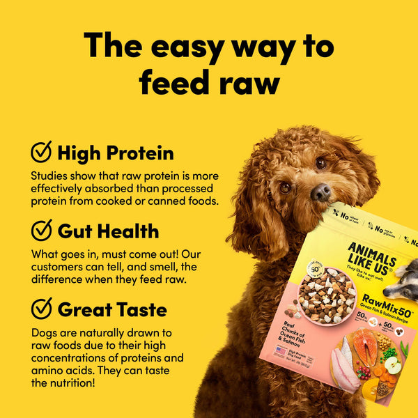Animals Like Us Freeze-Dried RawMix50 Fish & Salmon Recipe Dog Food