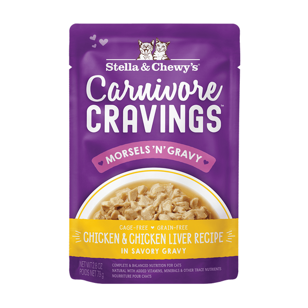 Stella & Chewy's Carnivore Cravings Chicken & Chicken Liver Morsels and Gravy Recipe Wet Cat Food