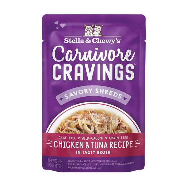 Stella & Chewy's Carnivore Cravings Wet Cat Food Pouches 2.8 oz, Case of 24