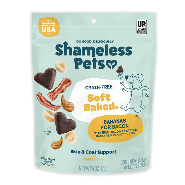 Shameless Pets Bananas for Bacon Soft-Baked Dog Treats